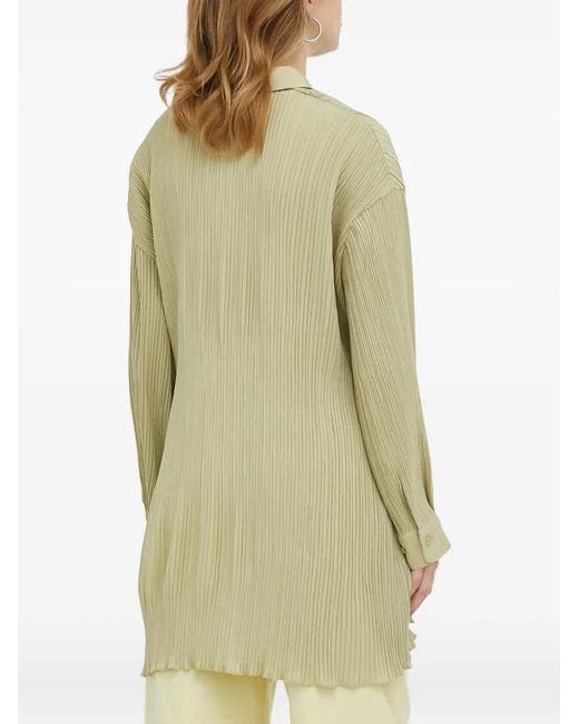 Samsøe & Samsøe Green Pleated Tie Top