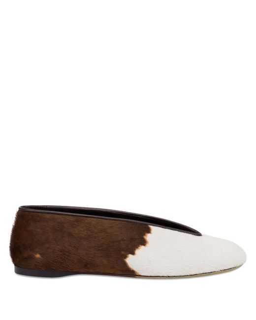 Moschino Brown Duck Ballet Flats