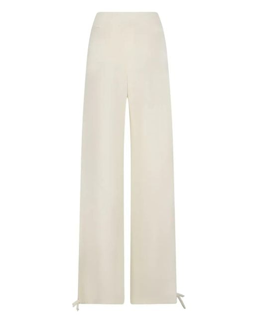 Max Mara White Drawstring Trousers