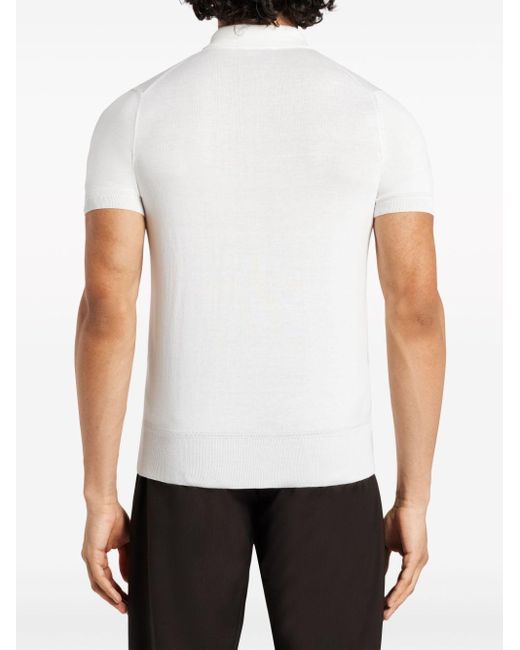 Tom Ford White Fine-knit Cotton Polo Shirt for men