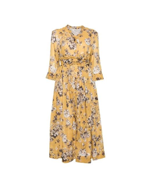 Max Mara Metallic Robe Mi-Longue Nouée À Fleurs