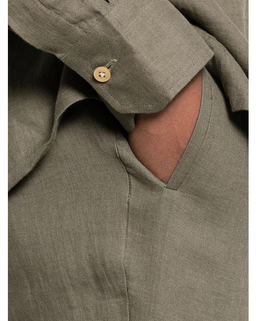 Kiton Natural Pleated Trousers for men