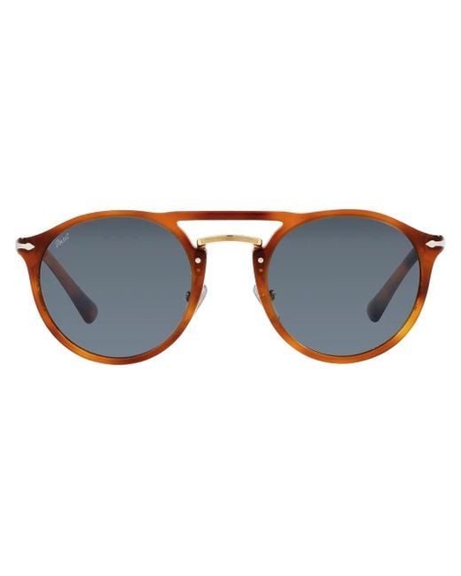Persol Blue Pilot-Style Sunglasses