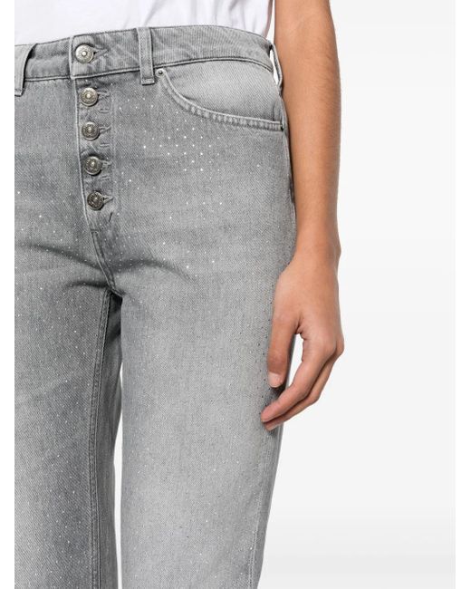 Dondup Gray Koons Stud-Embellished Jeans