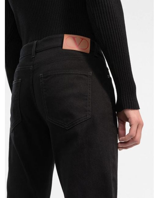 Valentino Garavani Blue Dark-Wash Slim-Fit Jeans for men