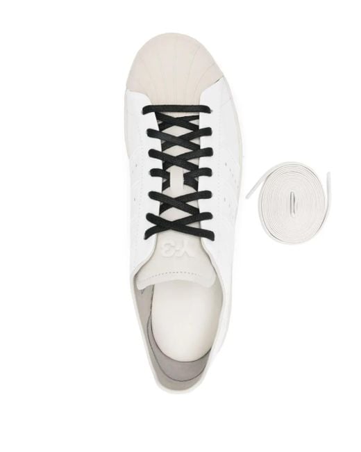 Y-3 White Superstar Sneakers