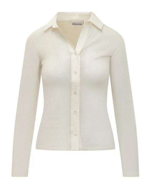 Semicouture White Margaux Cardigan