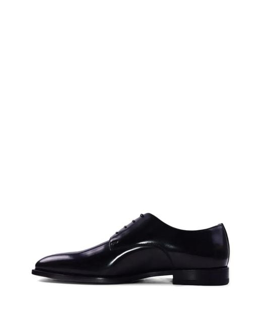 Doucal's White Tapered Leather Lace-Up Shoes for men