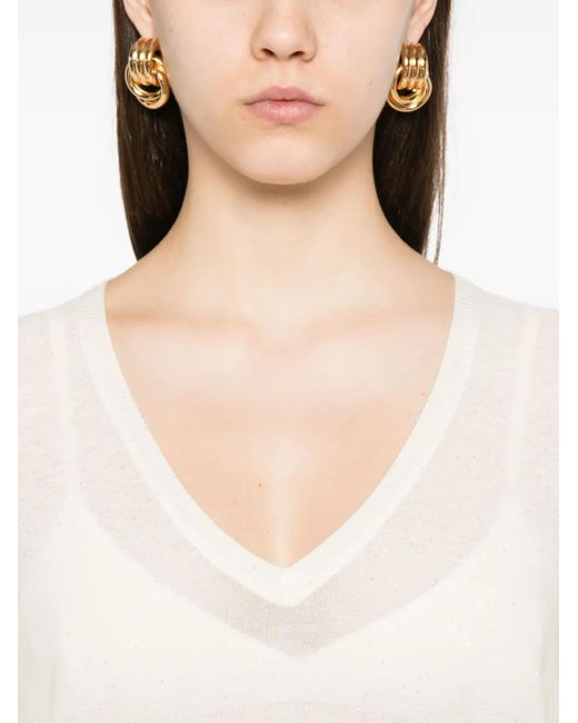 Fabiana Filippi White Wool Blend Tops