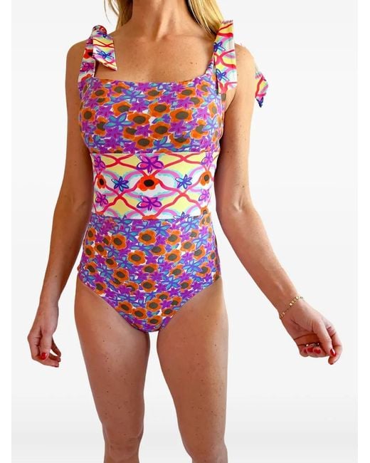 Celiab Pink Archipelago Wanderlust Swimsuit