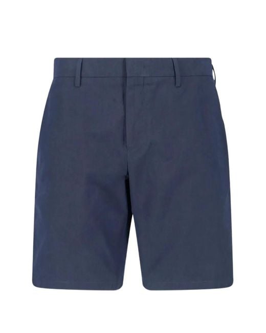 Paul Smith Blue Zip Bermuda Shorts for men