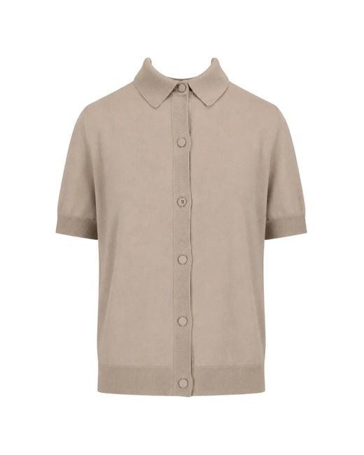 Max Mara White Cardigan Boutonné À Manches Courtes