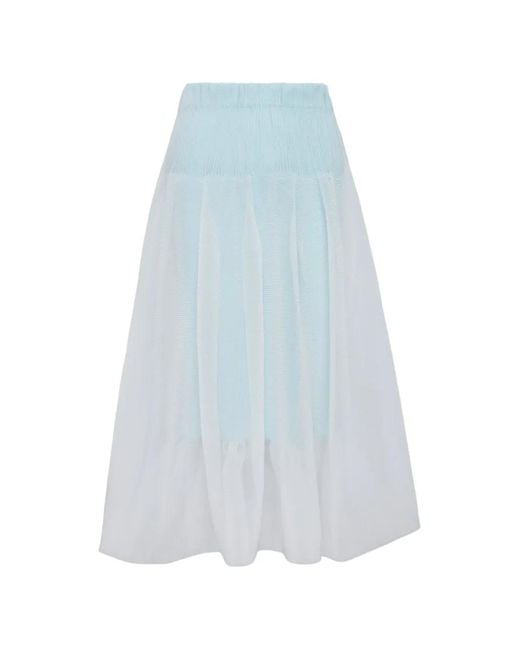 CFCL Blue Tulle Midi Skirt