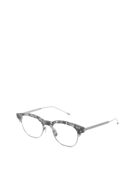 Thom Browne White Browline Glasses