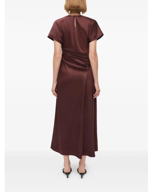 brown self portrait dress Satin Maxi – self-portrait-US Silk Satin Colors:Sage Green 720 with its contrast trims vintage clothing JB by Julie Brown