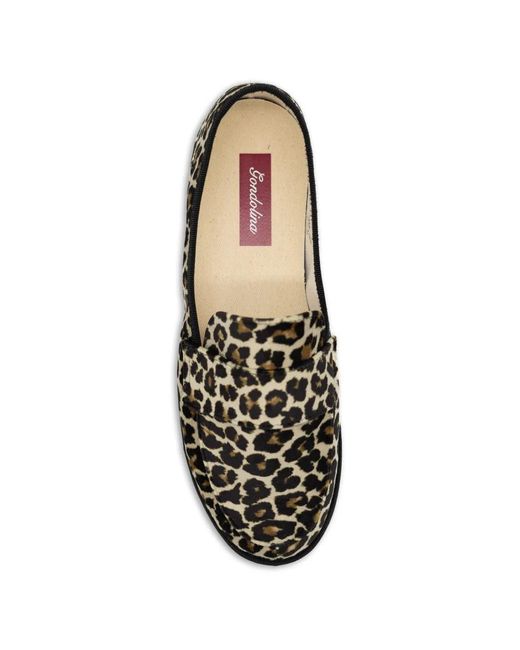 Gondolina White Leopard-Print Loafers