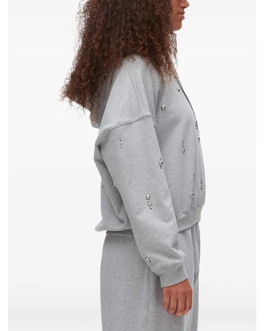 3.1 Phillip Lim Gray Embellishment Hoodie