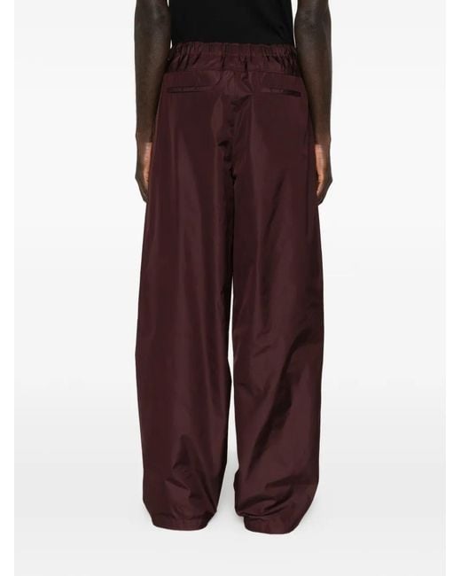 Jil Sander Purple Taffeta Trousers for men