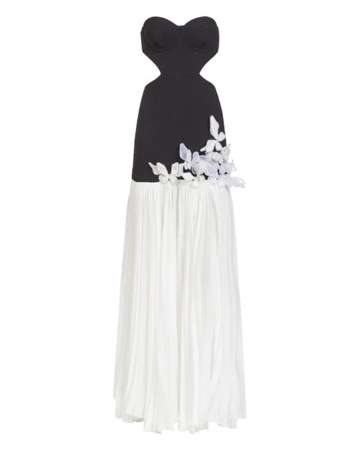 PATBO Geplooide Maxi-Jurk in het White