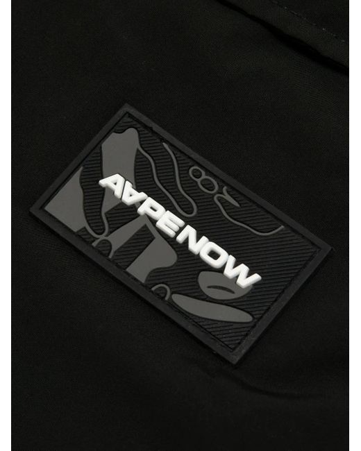 Aape By A Bathing Ape Black Logo-Print Cargo Shorts for men