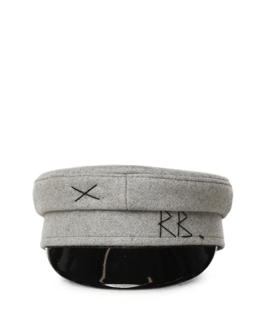 Ruslan Baginskiy Gray Logo-Embroidered Baker Boy Hat