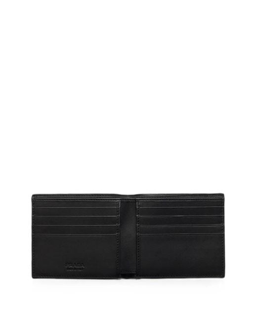 Prada Black Antiqued Leather Wallet for men