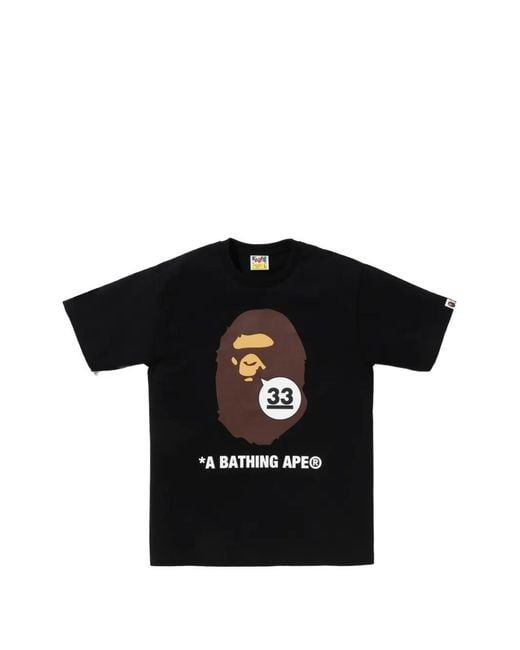 A Bathing Ape Black Short Sleeve T-Shirt for men