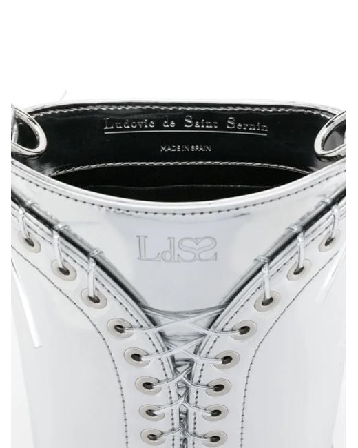 Ludovic de Saint Sernin White Cleavage Crossbody Bag