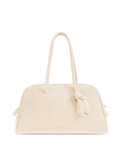 Jacquemus Natural The Turismo Leather Top-Handle Tote Bag
