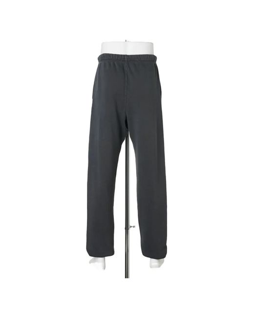 Essentials Gray Logo-Print Track Pants for men