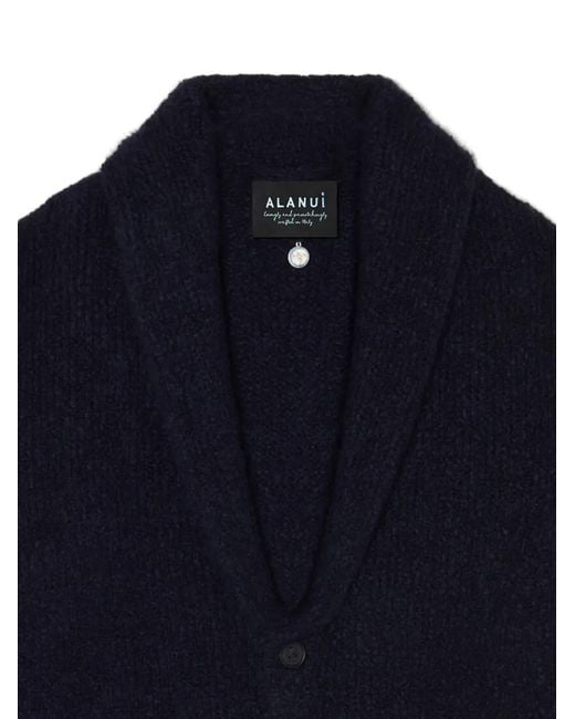 Alanui Blue Patch Pocket Button Cardigan for men