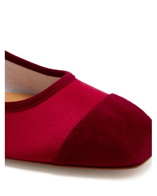 Aeyde Red Uma Ballet Flats