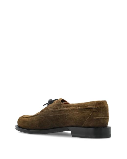 DSquared² Brown Lace-Up Suede Derby Shoes for men