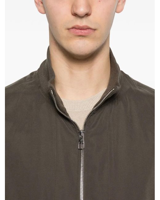 Montecore Brown Flap-Pocket Zipped Jacket for men