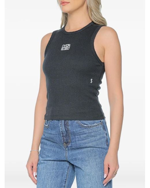 Ksubi Blue Stacked Syndicate Tank Top