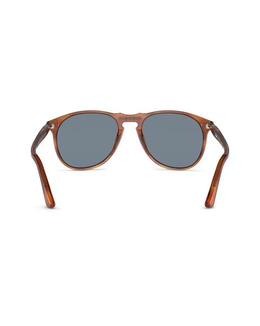 Persol Blue Round-Frame Sunglasses for men