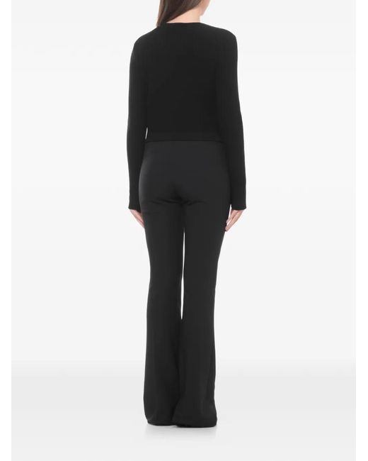 Elisabetta Franchi Black Striped Knit Cardigan