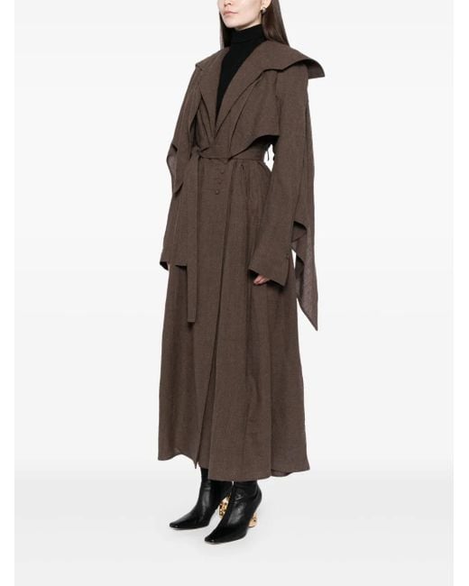 Yehuafan Brown Wool Coat