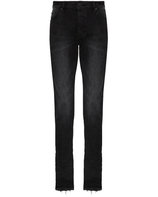Purple Brand Ausgeblichene Skinny-Jeans in Black für Herren