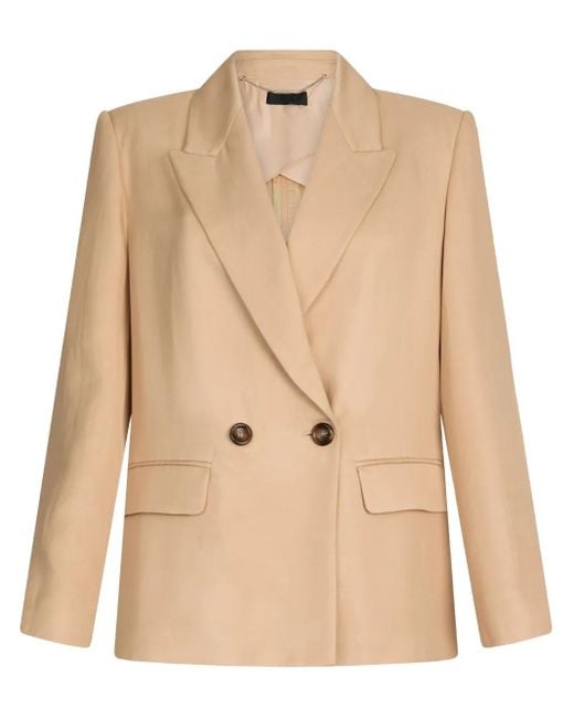 Liu Jo Natural Double-Breasted Blazer
