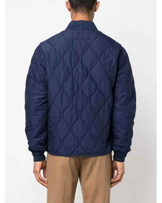 Polo Ralph Lauren Blue Quilted Bomber Jacket for men