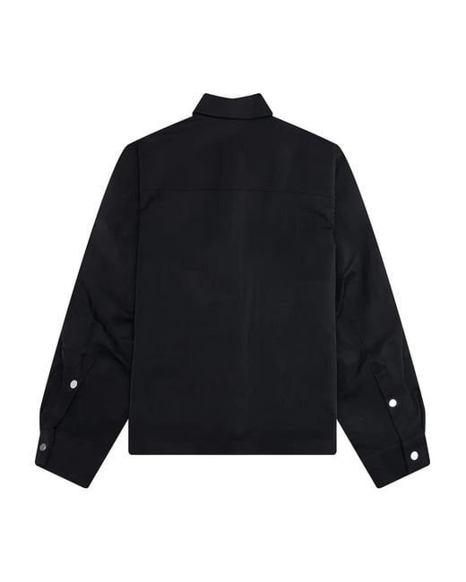 Represent Blue Logo-Plaque Shirt Jacket for men