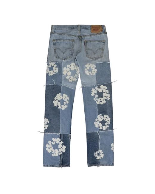 DENIM TEARS Blue Patchwork Jeans for men