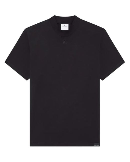 Courreges Volcano T-Shirt Mit Logo-Applikation in Black für Herren