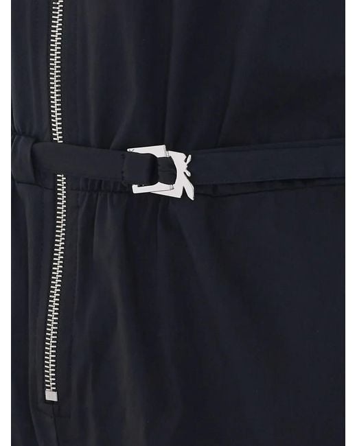 Patrizia Pepe Blue Poplin Belted Zip-Up Jumpsuit