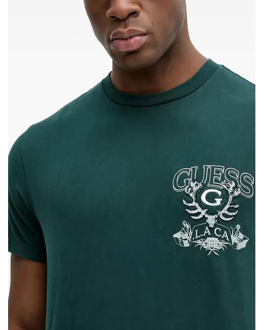 Guess Green Graphic T-Shirt for men