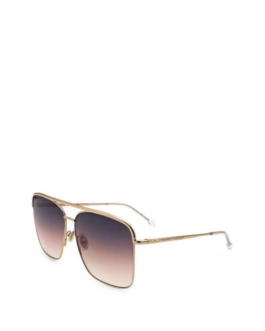 Isabel Marant Metallic Square-Frame Sunglasses