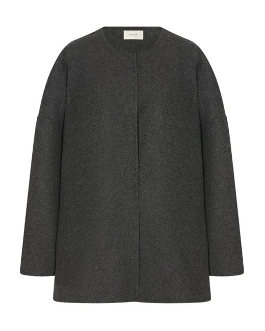The Row Black Elke Jacke aus Kaschmir mit rundem Ausschnitt