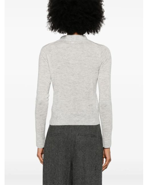 Vince White Mélange-Effect Sweater