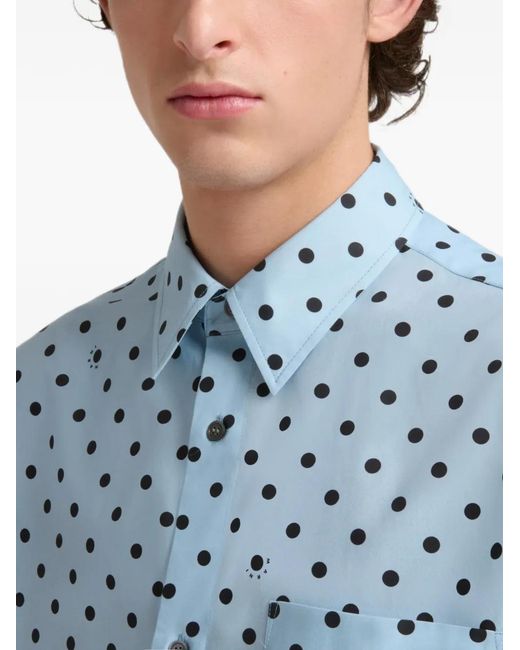 Marni Blue Chemise En Popeline for men